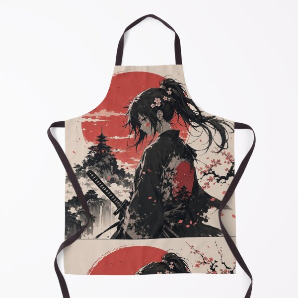 Item preview, Japanese-Inspired Anime Swordswoman | Red Moon Ink Art designed and sold by LunaVales.