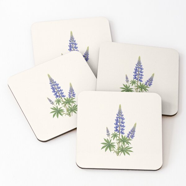 Item preview, Blue Lupine Botanical Illustration | Vintage Watercolor Wildflower Art Print designed and sold by PresMatPlays.