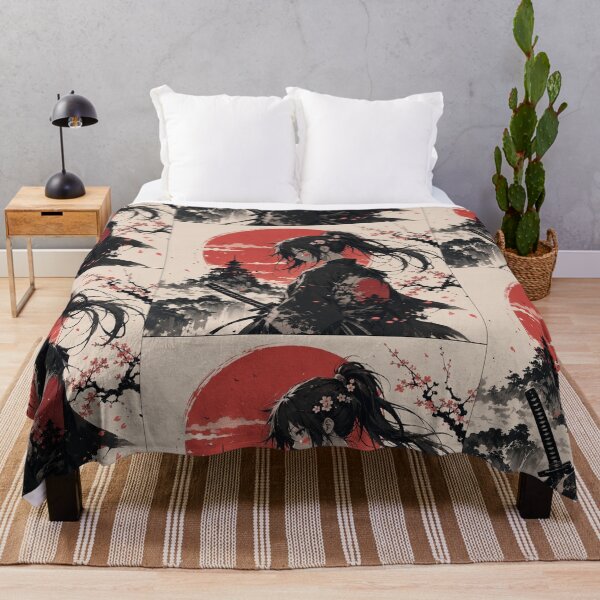 Item preview, Japanese-Inspired Anime Swordswoman | Red Moon Ink Art designed and sold by LunaVales.