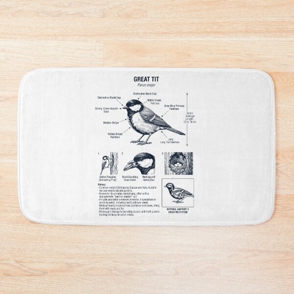Item preview, Great Tit Scientific Anatomy Ornithology Bird Birding Lover designed and sold by dian-rody-crest.