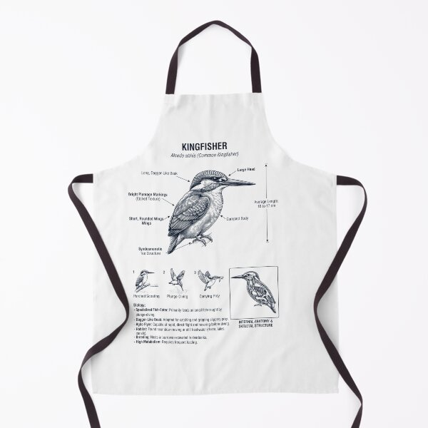 Item preview, Kingfisher Scientific Anatomy Ornithology Bird Birding Lover designed and sold by dian-rody-crest.