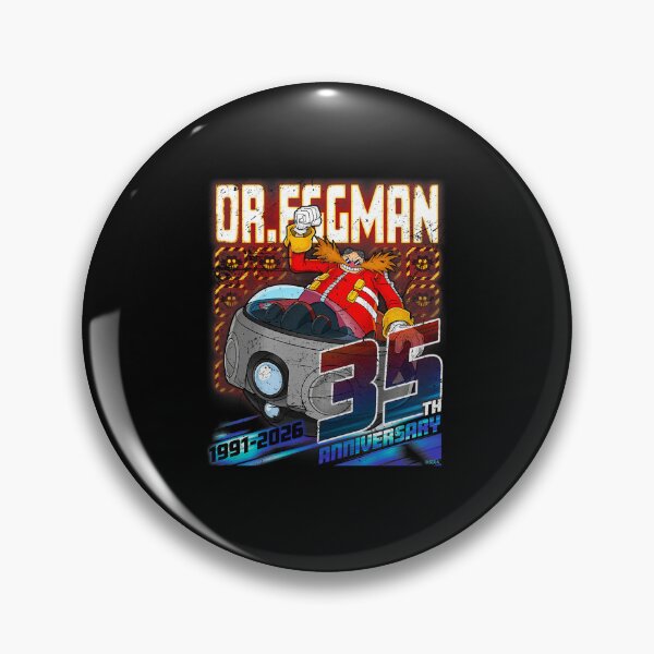 Item preview, Dr-Eggman 35th Anniversary 1991-2026 Retro Gaming Fan designed and sold by Glow-Paw-Studio.