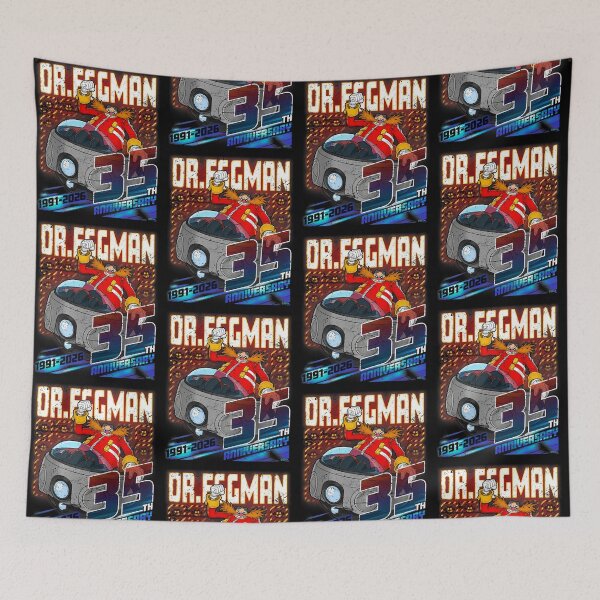 Item preview, Dr-Eggman 35th Anniversary 1991-2026 Retro Gaming Fan designed and sold by Glow-Paw-Studio.