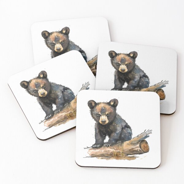 Item preview, Bear Cub | Cute Woodland Animal Watercolor Art designed and sold by Mandayartstudio.