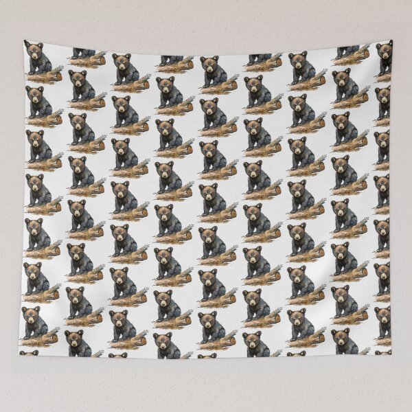 Item preview, Bear Cub | Cute Woodland Animal Watercolor Art designed and sold by Mandayartstudio.
