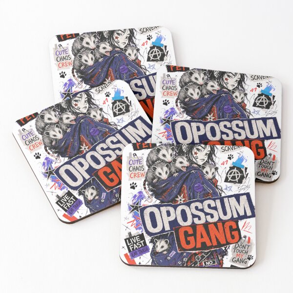 Item preview, Opossum Gang Punk Girl Grunge Collage T-Shirt Design designed and sold by KIDEnia.