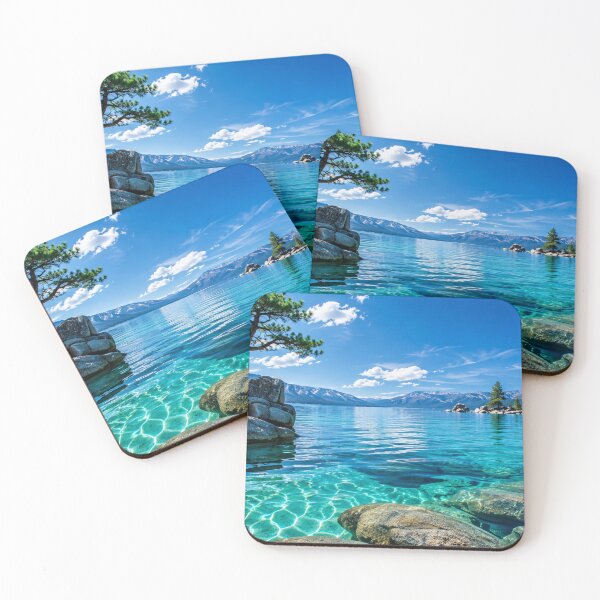 Item preview, Crystal Clear Alpine Lake with Lone Pine and Turquoise Reflections designed and sold by Wild Bloom Paws.