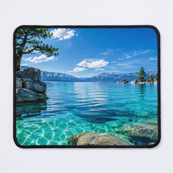 Item preview, Crystal Clear Alpine Lake with Lone Pine and Turquoise Reflections designed and sold by Wild Bloom Paws.
