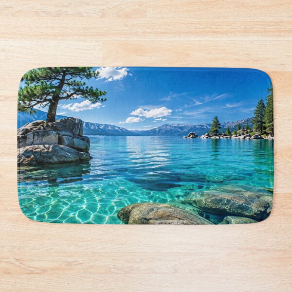 Item preview, Crystal Clear Alpine Lake with Lone Pine and Turquoise Reflections designed and sold by Wild Bloom Paws.