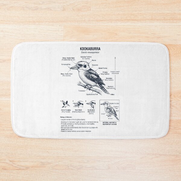 Item preview, Kookaburra Scientific Anatomy Ornithology Bird Birding Lover designed and sold by dian-rody-crest.