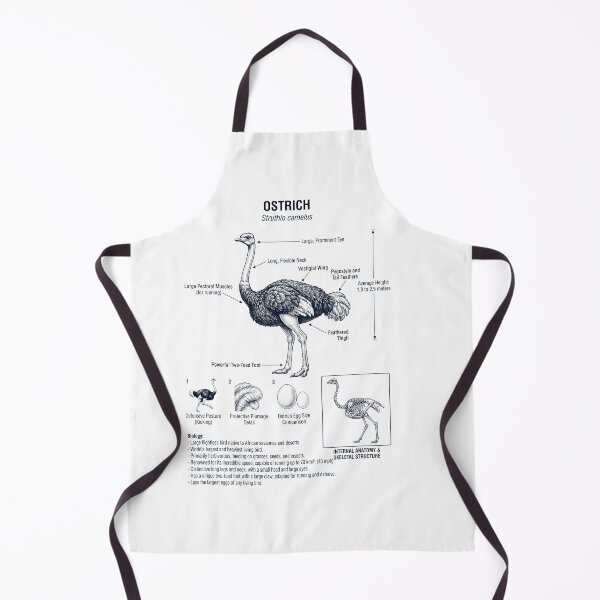 Item preview, Ostrich Scientific Anatomy Ornithology Bird Birding Lover designed and sold by dian-rody-crest.