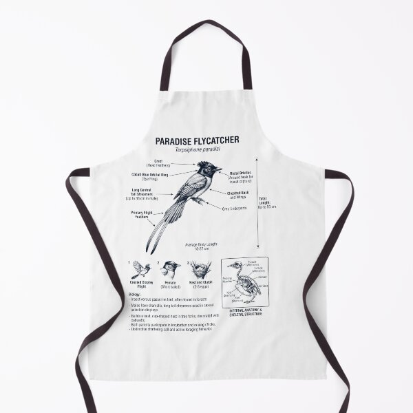 Item preview, Paradise Flycatcher Scientific Anatomy Ornithology Bird Birding Lover designed and sold by dian-rody-crest.