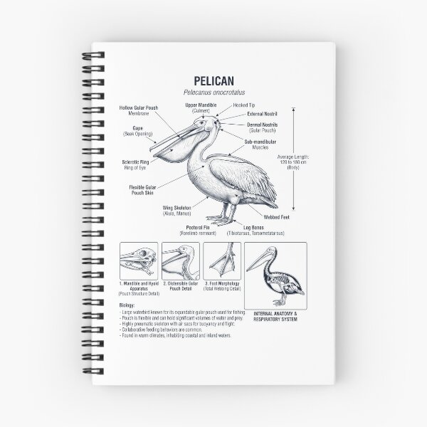 Item preview, Pelican Scientific Anatomy Ornithology Bird Birding Lover designed and sold by dian-rody-crest.