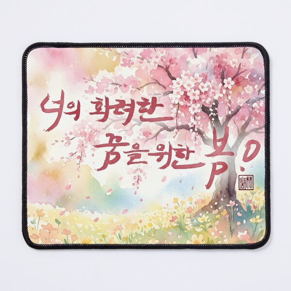 Item preview, Spring Dream Korean Calligraphy Watercolor Illustration designed and sold by K-Brush.