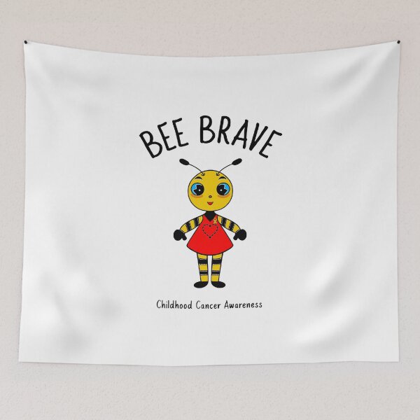 Item preview, Bee Brave Childhood Cancer Awareness designed and sold by Sartoris Art.