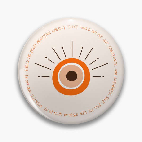 Item preview, Evil Eye Mantra for Authenticity - Orange Eye designed and sold by TheThankfulTyne.