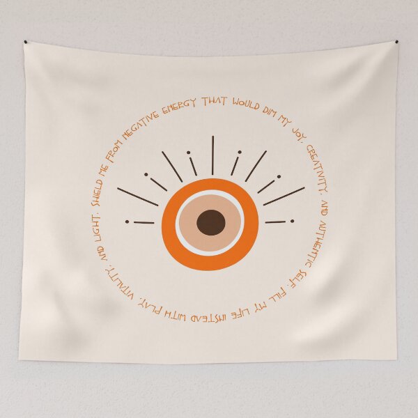 Item preview, Evil Eye Mantra for Authenticity - Orange Eye designed and sold by TheThankfulTyne.