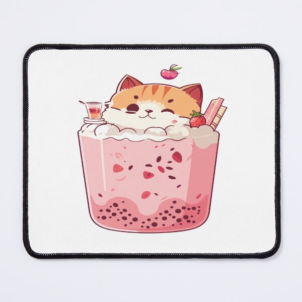 Item preview, Kitty Bubble Tea Boba Cat Anime Kawaii designed and sold by RicciAbby.