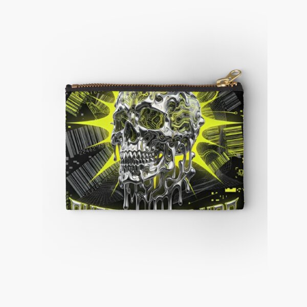 Item preview, Acid Techno Glitch Skull Anti Design Y2K Graphic Hoodie designed and sold by zdzdesigner.