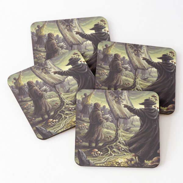 Item preview, Dark Mushroom Cult Forest Ritual Fantasy Art designed and sold by MarloweVance.
