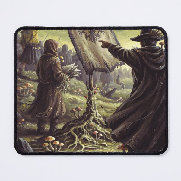 Item preview, Dark Mushroom Cult Forest Ritual Fantasy Art designed and sold by MarloweVance.