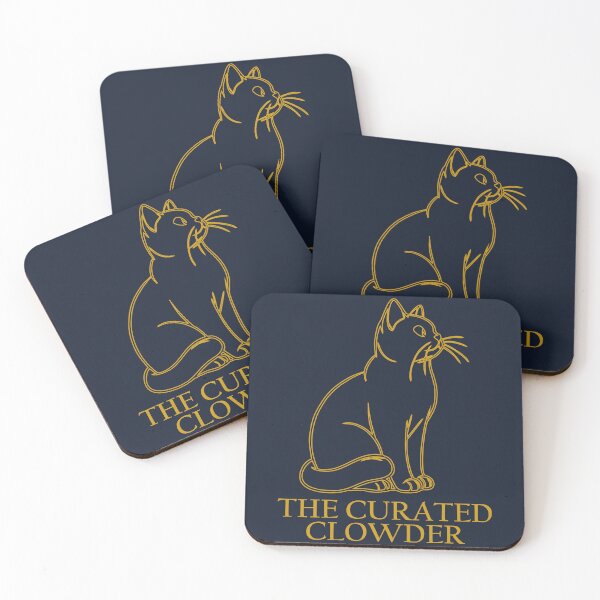 Item preview, The Curated Clowder Gold Cat Line Art Elegant Feline designed and sold by Joshbrowny.