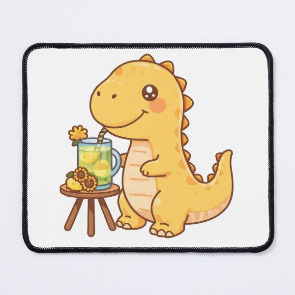 Item preview, Tea Time Dinosaur Sticker | Cozy Dino Drinking Lemon Tea | Kawaii Dinosaur Illustration | Relaxing Aesthetic Art designed and sold by Pandey14.