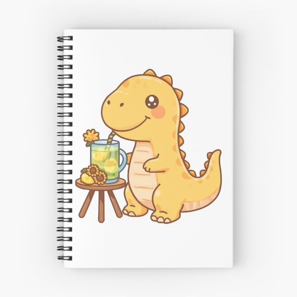 Item preview, Tea Time Dinosaur Sticker | Cozy Dino Drinking Lemon Tea | Kawaii Dinosaur Illustration | Relaxing Aesthetic Art designed and sold by Pandey14.