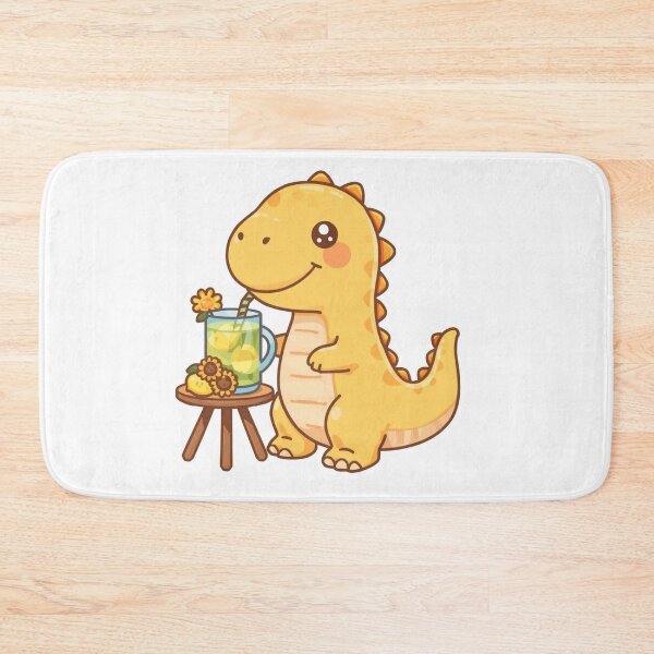 Item preview, Tea Time Dinosaur Sticker | Cozy Dino Drinking Lemon Tea | Kawaii Dinosaur Illustration | Relaxing Aesthetic Art designed and sold by Pandey14.