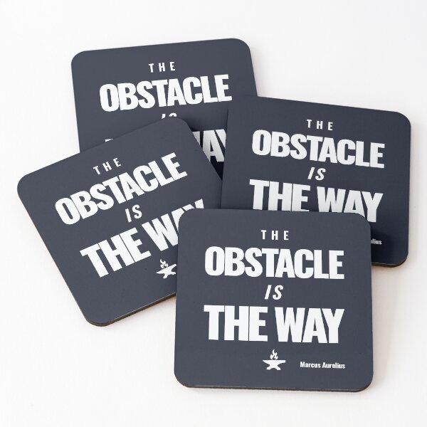 Item preview, The Obstacle Is the Way - Marcus Aurelius - Bold Stoic Motivational Quote - Light Version designed and sold by Stoic Core.