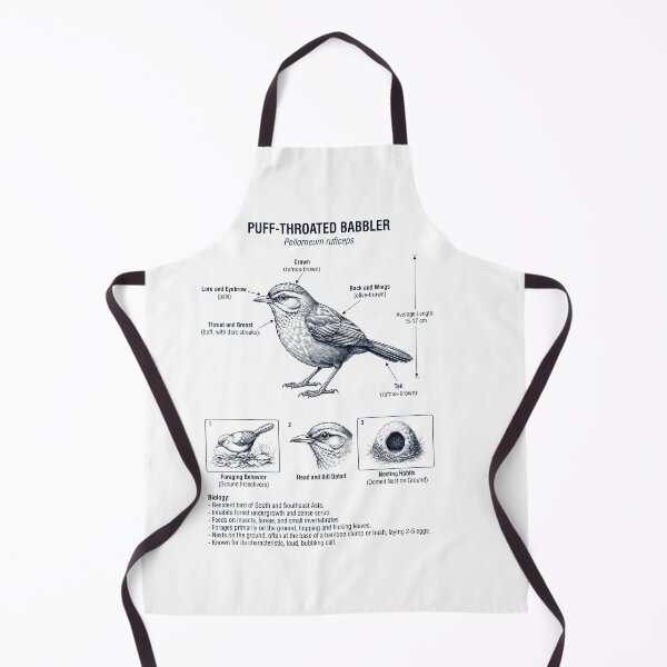 Item preview, Puff Throated Babbler Scientific Anatomy Ornithology Bird Birding Lover designed and sold by dian-rody-crest.