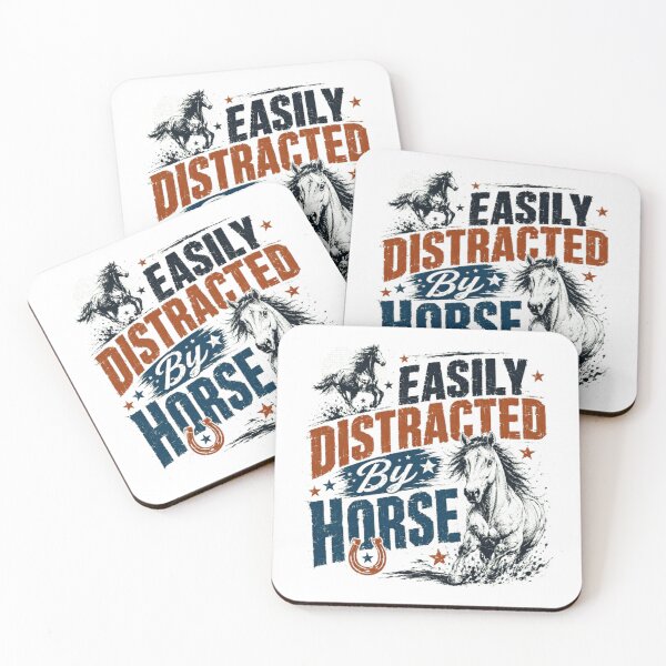 Item preview, Easily Distracted By Horse Equestrian Rider Horsemanship designed and sold by RetroMini2026.