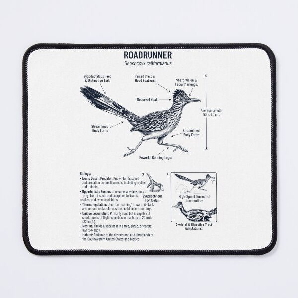 Item preview, Roadrunner Scientific Anatomy Ornithology Bird Birding Lover designed and sold by dian-rody-crest.