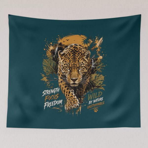 Item preview, Unstoppable Jaguar Wild By Nature Motivational Aesthetic designed and sold by W&RParadise.