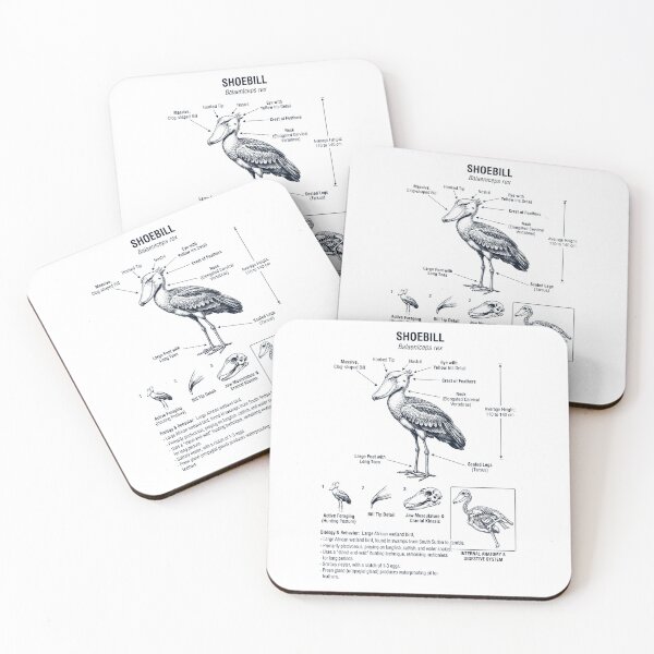 Item preview, Shoebill African Scientific Anatomy Ornithology Bird Birding Lover designed and sold by dian-rody-crest.