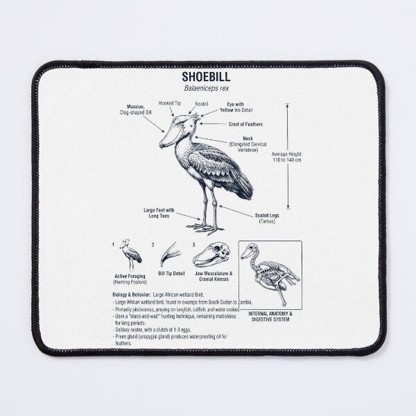Item preview, Shoebill African Scientific Anatomy Ornithology Bird Birding Lover designed and sold by dian-rody-crest.