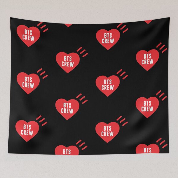 Item preview, BTS Crew Heart Funny K-Pop Fan Matching Group Design designed and sold by Glow-Paw-Studio.