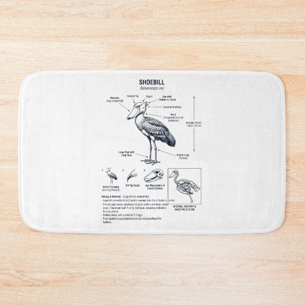 Item preview, Shoebill African Scientific Anatomy Ornithology Bird Birding Lover designed and sold by dian-rody-crest.