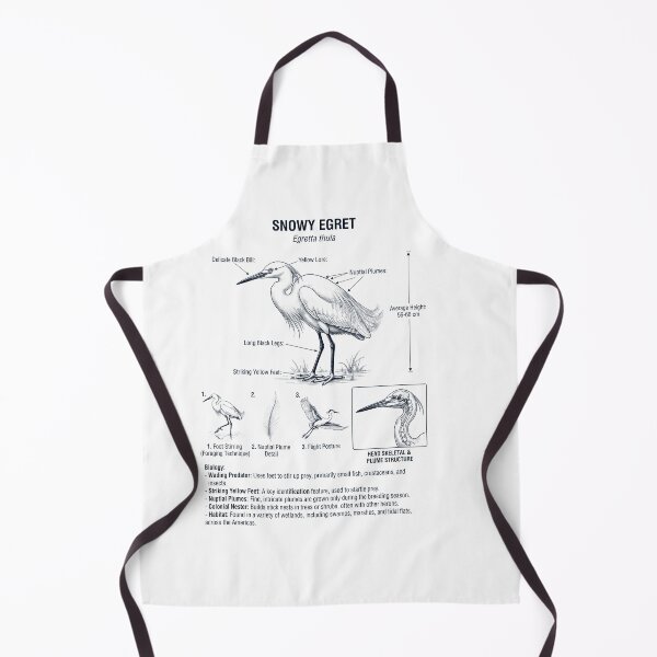 Item preview, Snowy Egret Scientific Anatomy Ornithology Bird Birding Lover designed and sold by dian-rody-crest.