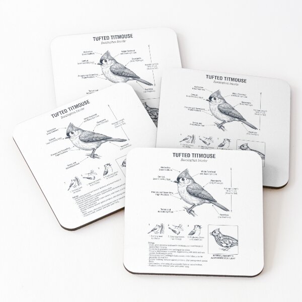 Item preview, Tufted Titmouse Scientific Anatomy Ornithology Bird Birding Lover designed and sold by dian-rody-crest.