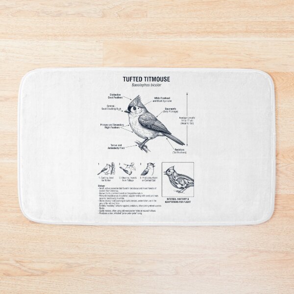 Item preview, Tufted Titmouse Scientific Anatomy Ornithology Bird Birding Lover designed and sold by dian-rody-crest.