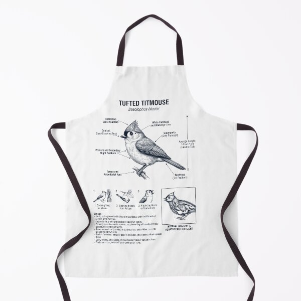 Item preview, Tufted Titmouse Scientific Anatomy Ornithology Bird Birding Lover designed and sold by dian-rody-crest.