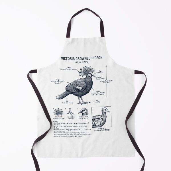 Item preview, Victoria Crowned Pigeon Scientific Anatomy Ornithology Bird Birding Lover designed and sold by dian-rody-crest.