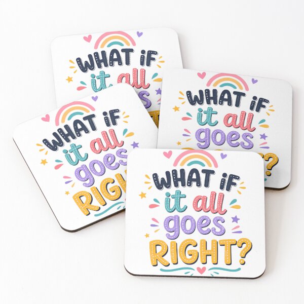 Item preview, What If It All Goes Right? Optimism Inspiration Motivation Positive Quote designed and sold by RetroMini2026.