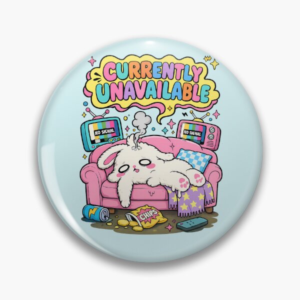 Item preview, Currently Unavailable Funny Cute Bunny Social Battery Drained designed and sold by LazyPaw Design.