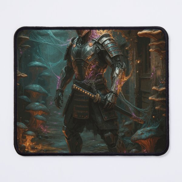 Item preview, Cyber Samurai in Mushroom Ruins designed and sold by MarloweVance.