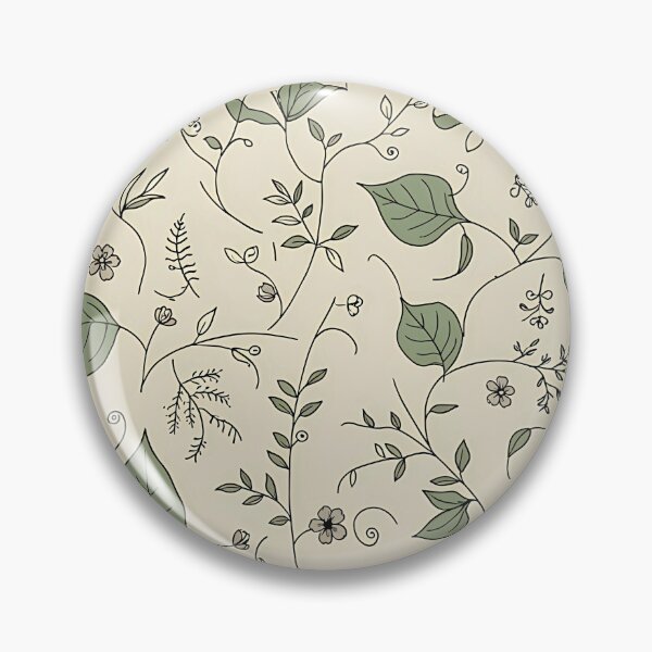 Item preview, Minimal Sage Green Botanical Pattern  Scandinavian Floral Seamless Design designed and sold by Bronze-Starr.