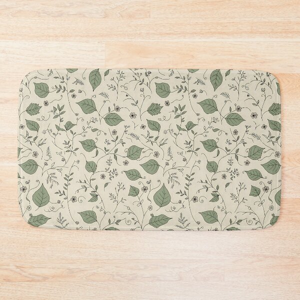 Item preview, Minimal Sage Green Botanical Pattern  Scandinavian Floral Seamless Design designed and sold by Bronze-Starr.
