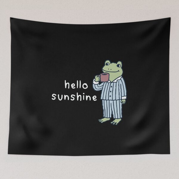 Item preview, Hello Sunshine Frog – Cute Pajama Frog with Coffee Morning Aesthetic designed and sold by Gbriel3.