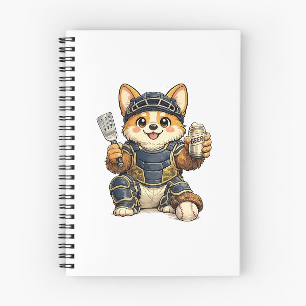 Item preview, Diamond Defender Corgi - Cute Baseball Catcher Dog Sticker designed and sold by FightStamp.
